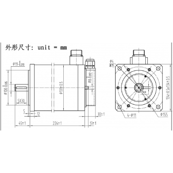 Silnik serwo krokowy 1.2st. 36Nm  5A  + kontroler DL2206H 230V